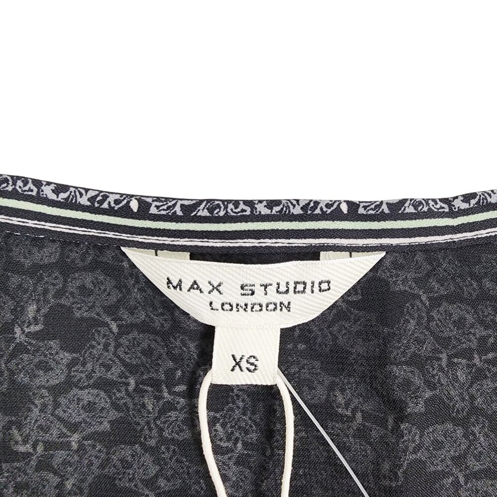 Max Studio London XS Floral Wrap Maxi Dress With Puff Sleeves - Picture 4 of 13